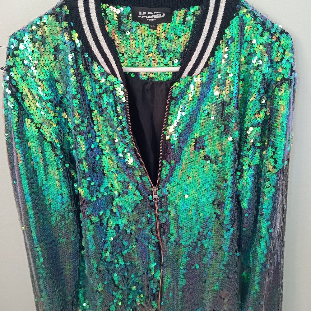 Jaded London Women's Sequined Multi Jacket